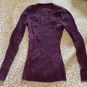 Maroon Lululemon Stretchy Knit Sweater